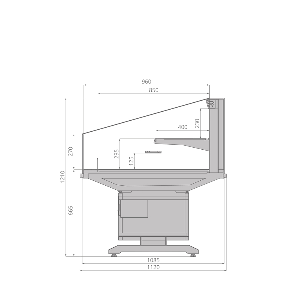 Промо-витрина холодильная Brandford AURA SQ H120