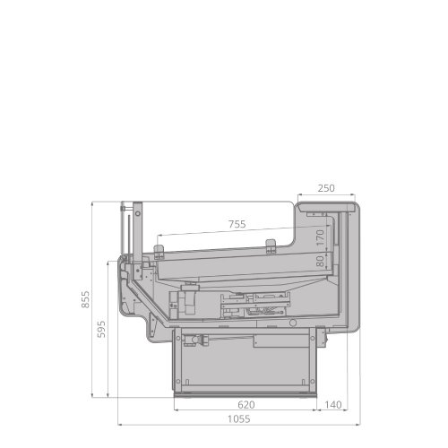 Холодильная витрина рыба на льду Brandford AURORA Slim SQ SELF